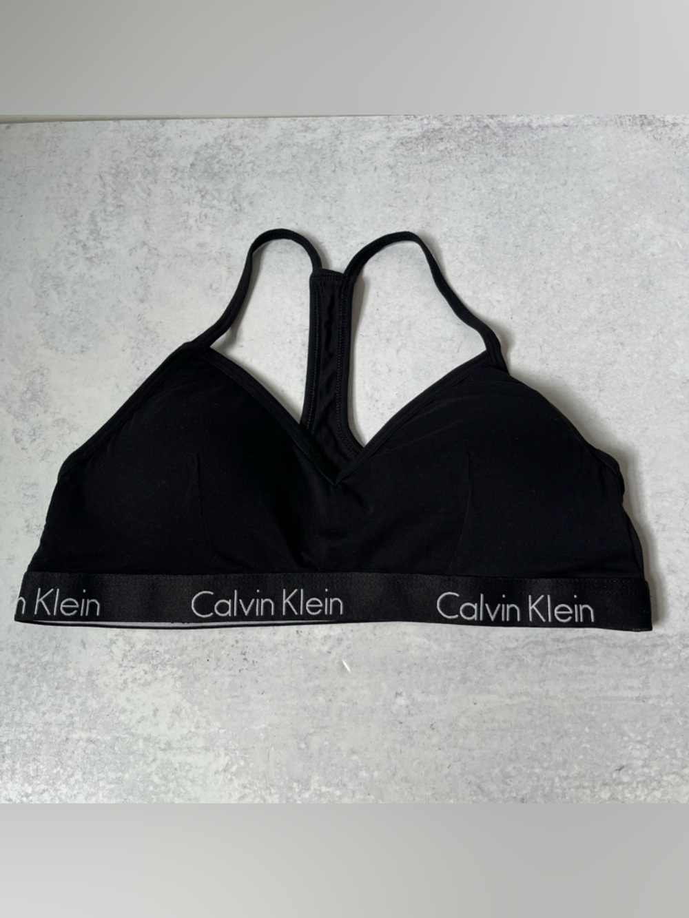 Calvin Klein Wireless Bralette Large Black Racerback